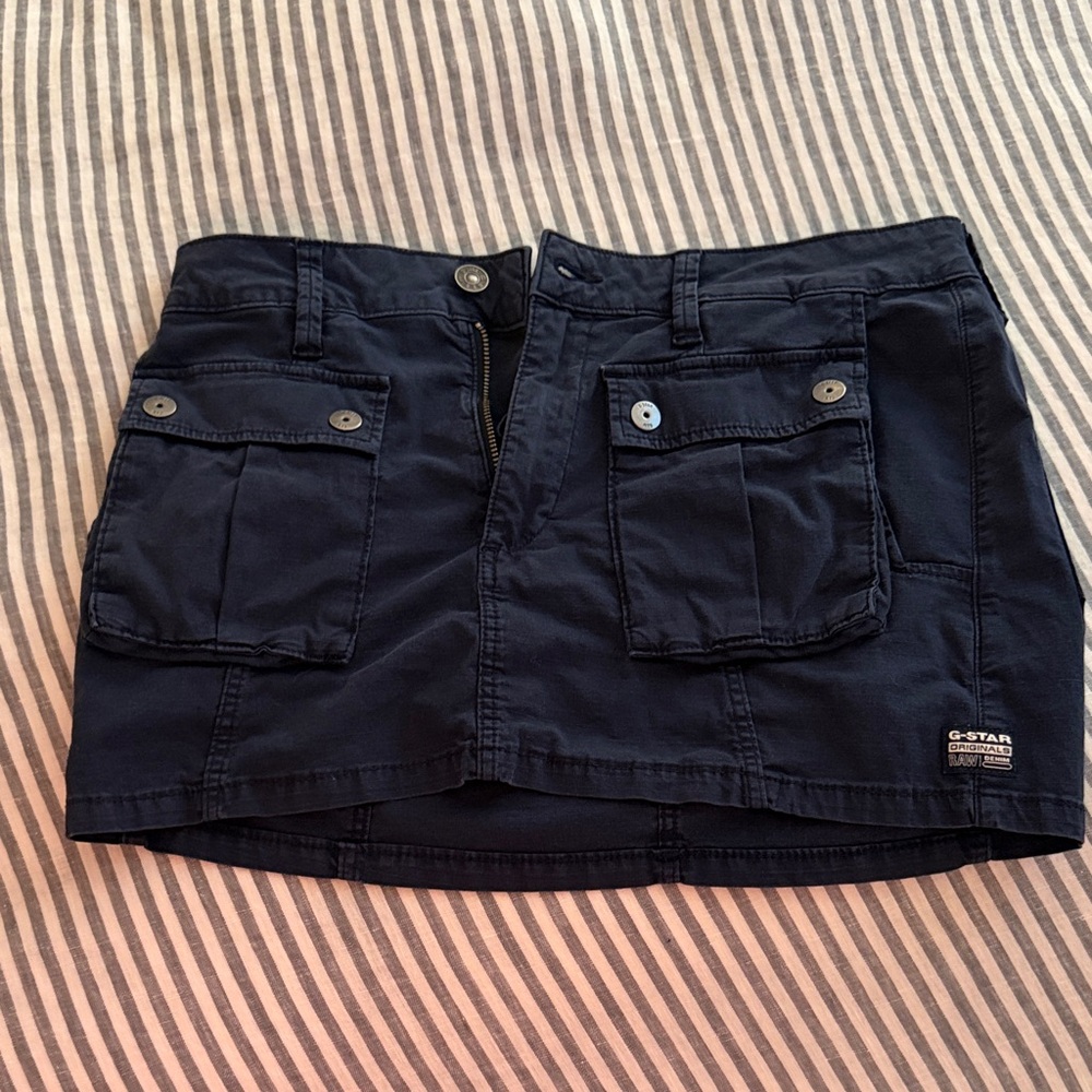 G-Star Navy Utility Pocket Mini Skirt